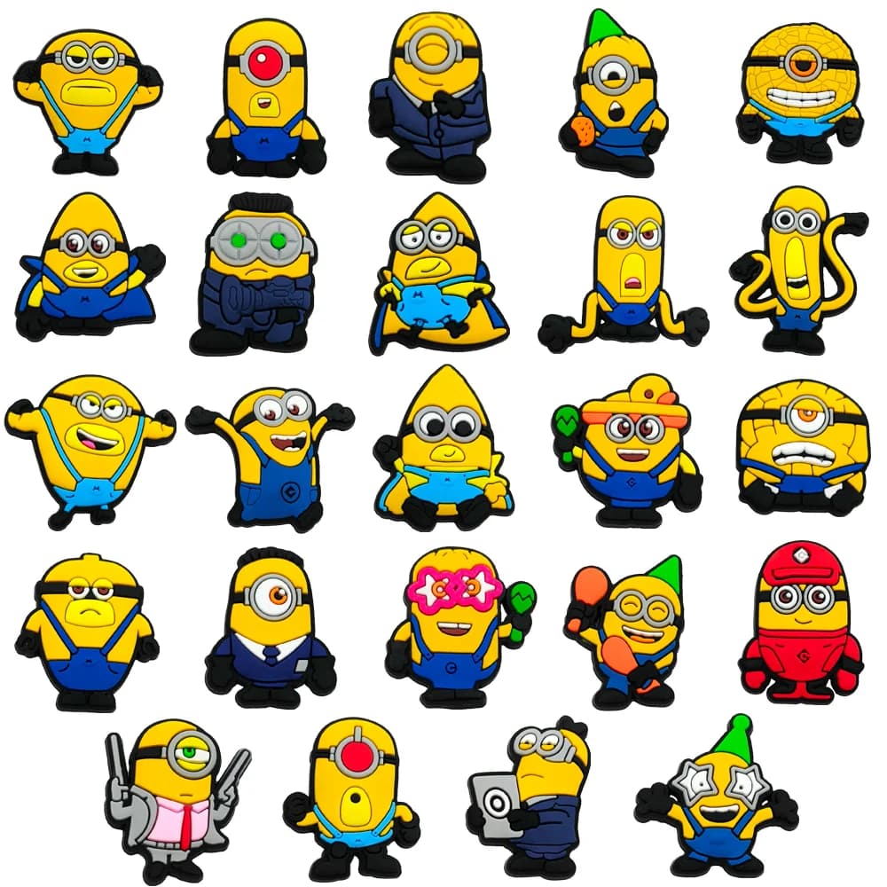 Miniso 24pcs/set Minions Series ​Shoe Charms Accessories for Classic Clog Shoe Decoration