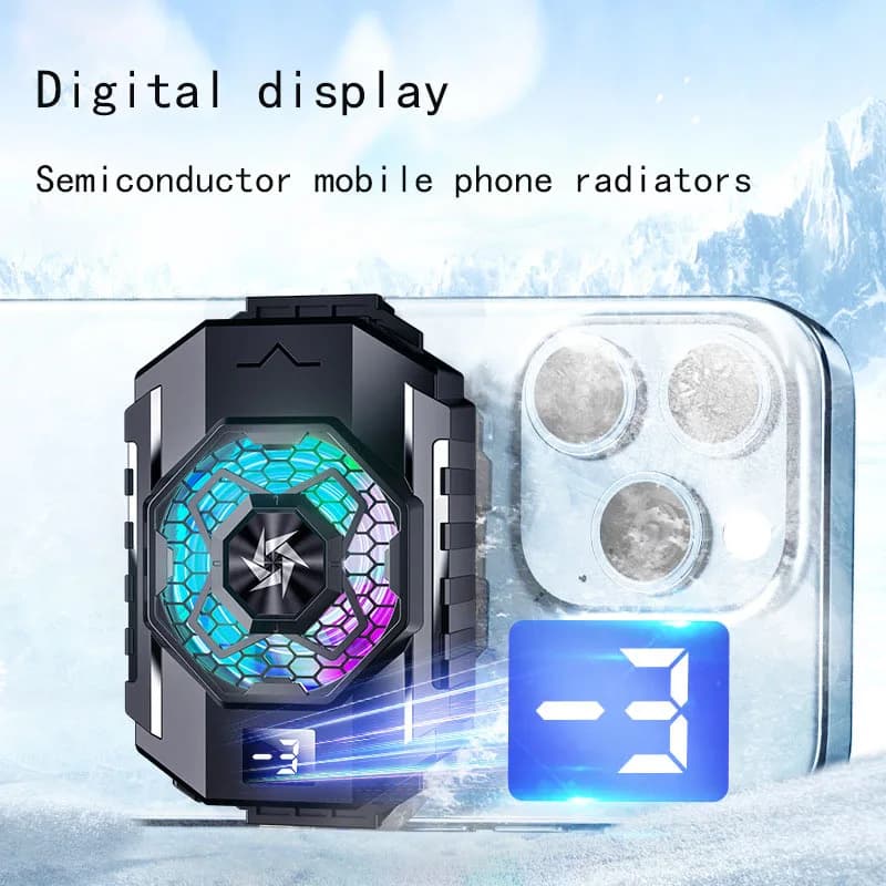 2 Gear Adjustable Mobile Phone Semiconductor Cooling Fan Radiator 15W Magnetic Game Cooler Cool Heat Sink For iPhone Android
