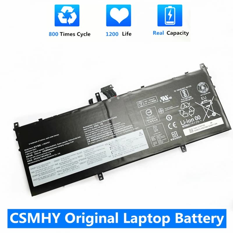 CSMHY New L19C4PD1 L19D4PD1 Laptop Battery For Lenovo Yoga C640 13 C640-13IML Series 5B10U65275 SB10W67395 L19M4PD1 L19L4PD1