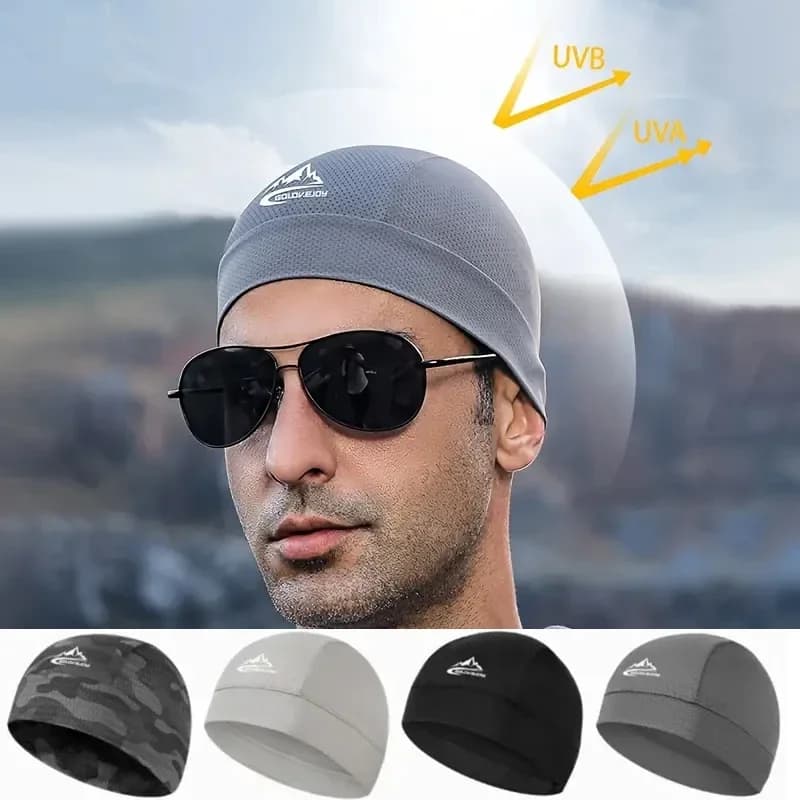 Quick-Dry & Anti-UV Unisex Cycling Cap: Cooling, Sweat-Wicking Helmet Liner for All Outdoor Sports, Easy-Care Fabric Motorcycle