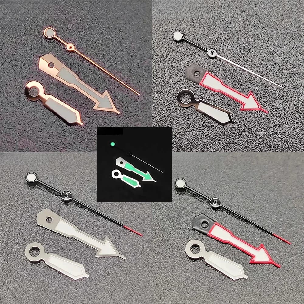 Green Luminous Watch Needle Abalone Watch Hands for NH35A Movement Men's Watches Accessories Replacement Parts