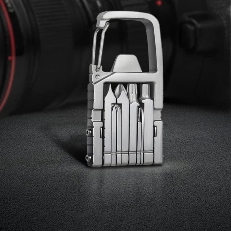 EDC Beer Bottle Opener Hanging Buckle Camera Tool Folding Hexagonal Straight Cross Screw Unboxing Cutting Tools