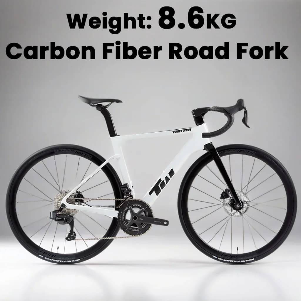 High-scale carbon fiber road bike Wireless electric transmission road racing Carbon fiber front fork Fully hydraulic disc brake