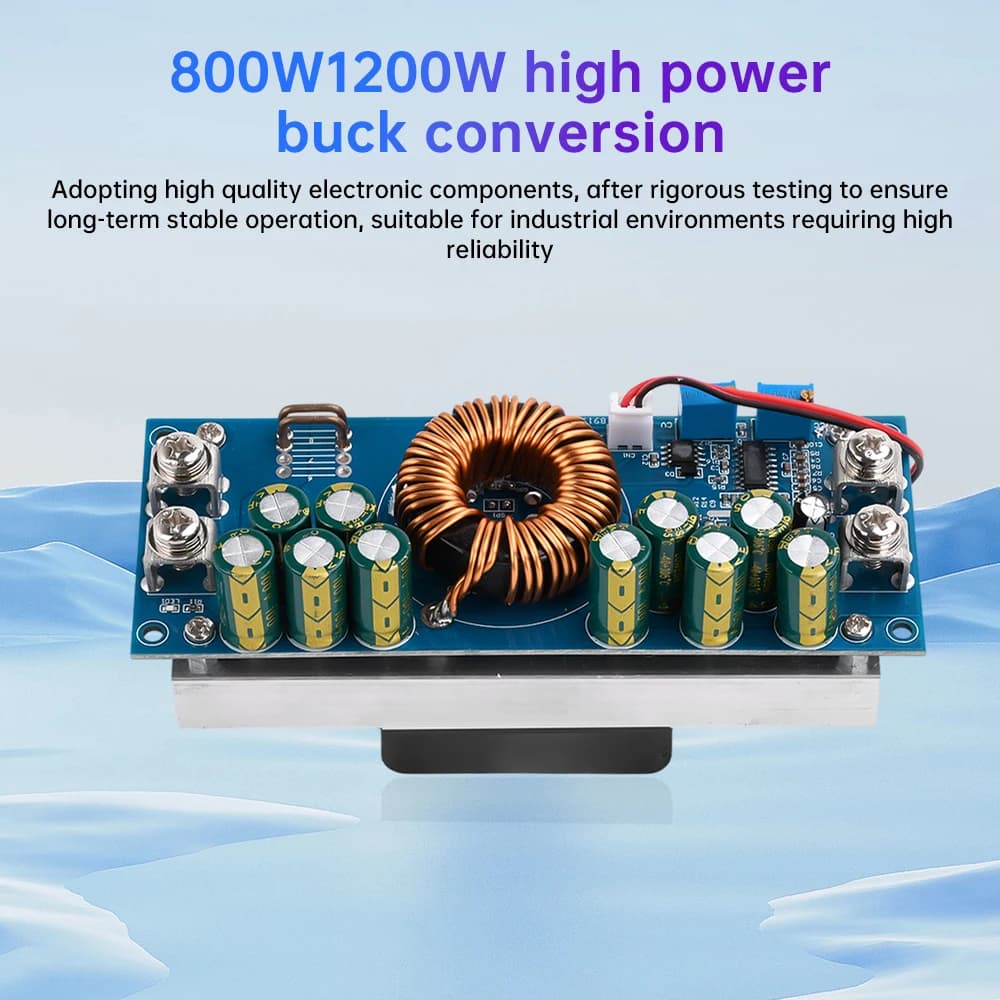 DC15V-90V to DC2.5V-72V Buck Power Module High Power 800W/1200W 28A/50A Constant Current Power Module with Cool Fan