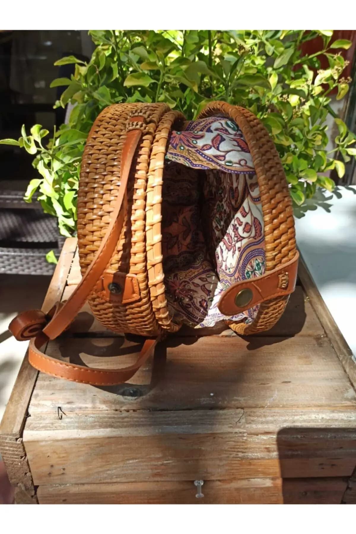 Uras Handmade Straw Braid Woven Rattan Weave Woven Bag No5 Women bag Shoulder Bag Handmade