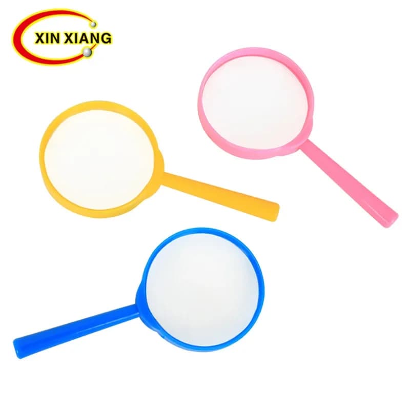 Plastic Children Magnifier 3X Handheld Mini Magnifier Kindergarten Magnifying Glass Students Lupa Child Loupe Toy Magnifying Len