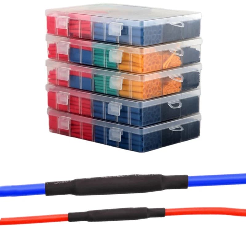 2:1 Times Shrink,Heat Shrink Tube Set,Polyolefin,Insulated Heat Shrinkable Sleeve for Wire Connection and Data Line Protection