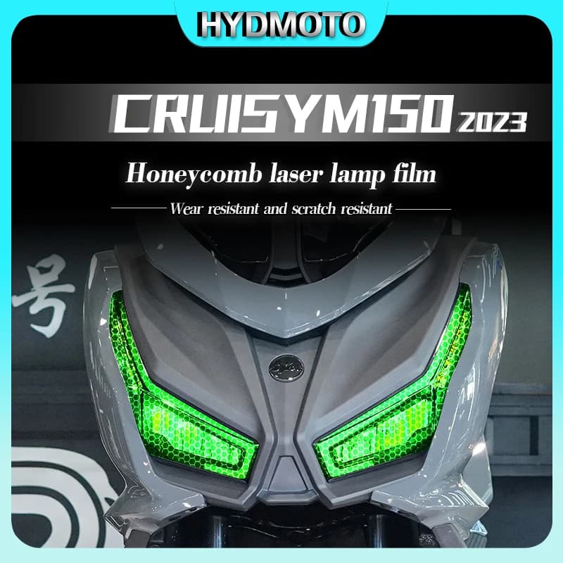 For SYM sym Cruisym150 2023 headlight film honeycomb laser light film high-definition protective film scratch repair accessories