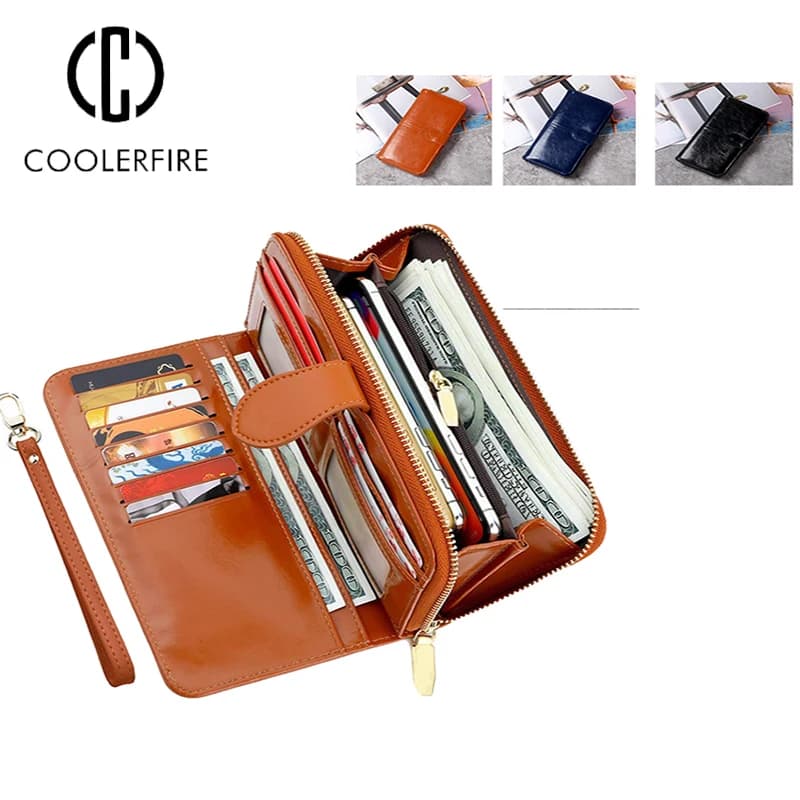 Long Wallet for Women Porte Carte Femme Fashion Women's Purse Coin Wallet Women Wallet for Women Brown Purses Ladies PX002