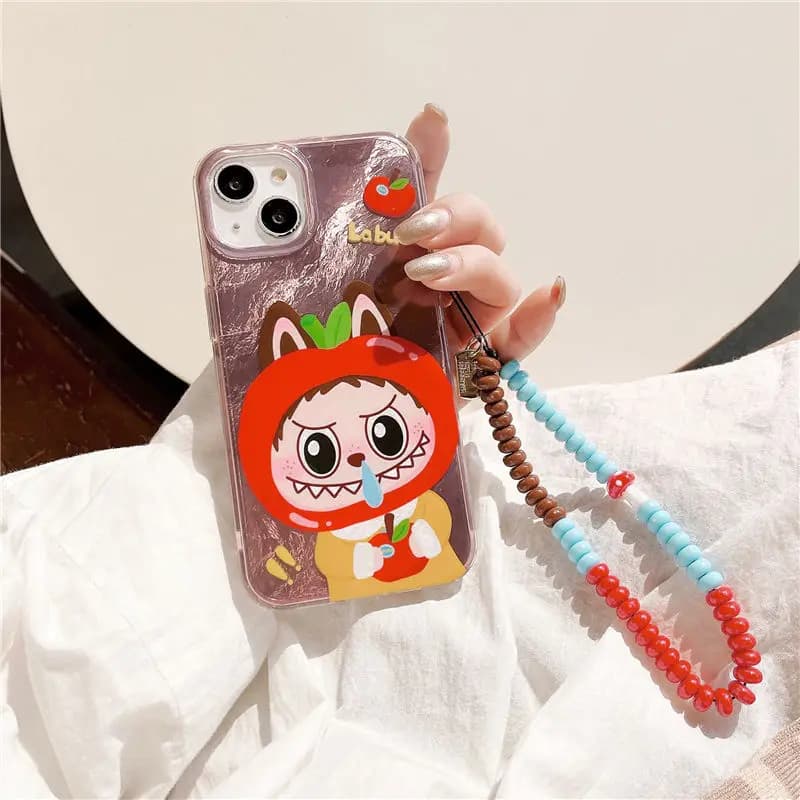 Funny Cartoon Runny Labubu for iPhone 16 Pro Max 11 12 13 14 15 Pro XS Max 7 8 Plus 15 Plus TPU Shockproof Anti fall Shell Y2k