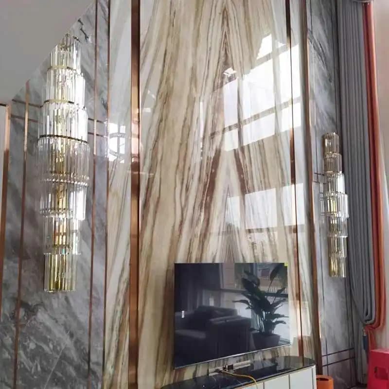 Luxury Hotel Lobby Large Big Crystal Wall Lamp for Club Hall Villa Living Room Office Wall Sconce Indoor Wall Light Fixtures