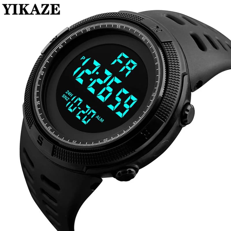 Men's Sports Watches Multifunction Men Digital Watch Luminous Date Waterproof Military Alarm Clock Electronic Wristwatch for Man