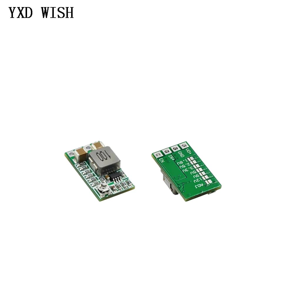 10pcs Mini DC-DC Buck Step Down Converter Board 12-24V To 5V 3A DC DC Voltage Regulator Adjustable Power Supply Module DIY Kits