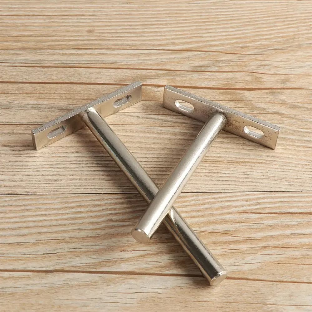 Heavy Tool 3/4/5 inch Concealed Floating Wall Shelf Support Metal Brackets Cold Rolled Steel For 4mm Invisible Shelf Brackets