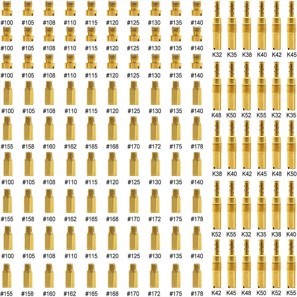 40&120 Pcs Carburetor Main Jet Kit Include 90 pcs Main Jets and 30 pcs Slow Pilot Jet For PWK CVK PE Keihin OKO Carb KOSO Polini