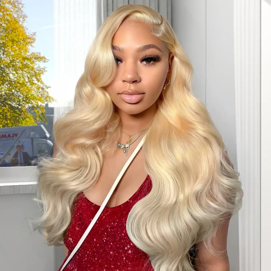 Blonde 13x4 30 40 High Inch 13x6 613 HD 200 Density Glueless Body Wave Human Hair Lace Front Wig Honey Lace Frontal Wigs Women