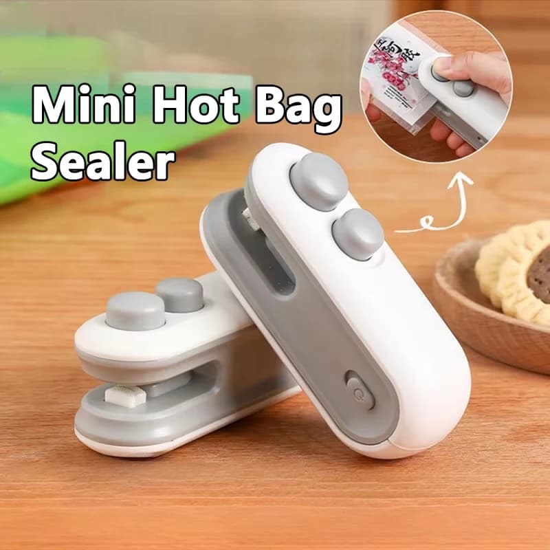 Mini Heat Bag Sealing Machine Package Sealer Bags Plastic Food Sealer Clip Bag Handheld Sealer Food Packaging Heat Sealer
