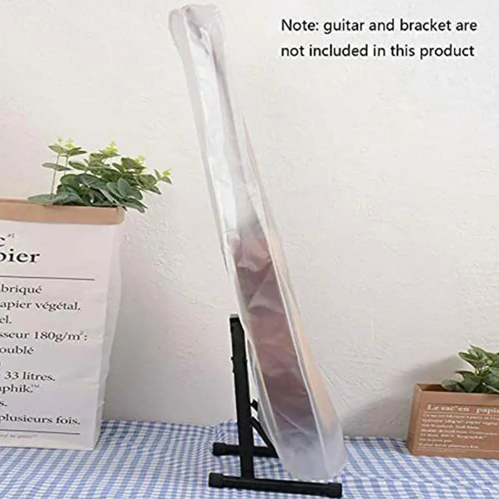 Guitar Dust Cover Bass Musical Instrument Waterproof Electric Translucent Folk Frosted Wood Cover Guitar Cover All-inclusiv