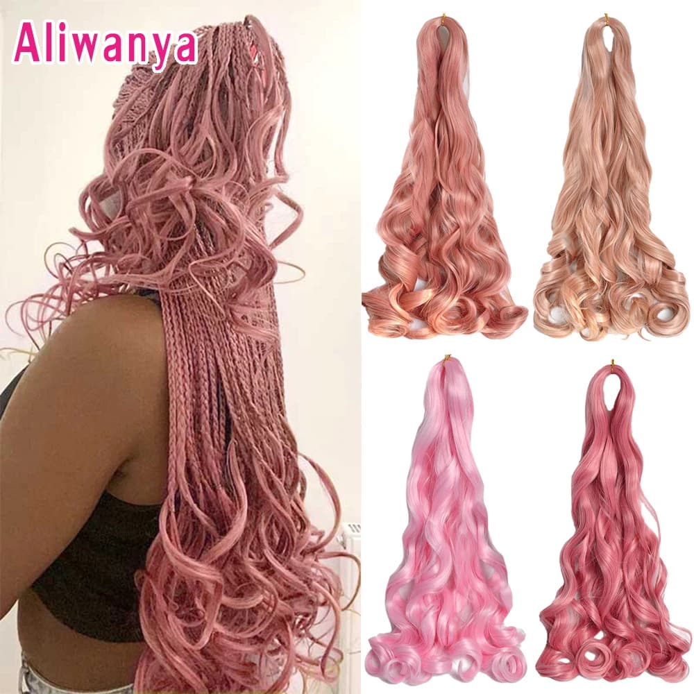 Loose Wave Spiral Curl Braids Synthetic Hair French Curls Braiding Hair Extensions High Temperature Ombre Pre Stretched Hair