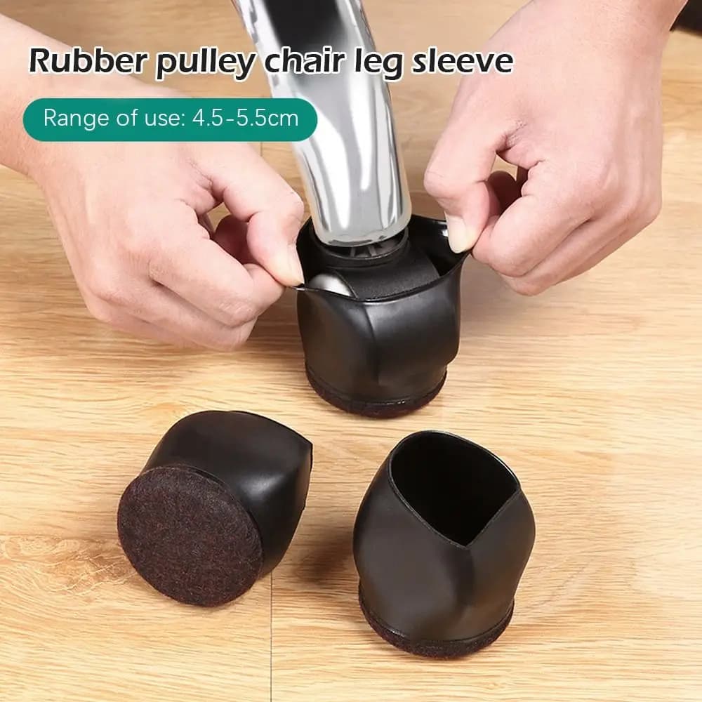 Floor Protectors Feet Pads Computer Chair Rollers Fixer Pulley Chair Foot Cover Wheel Protector Table and Chair Leg Cover