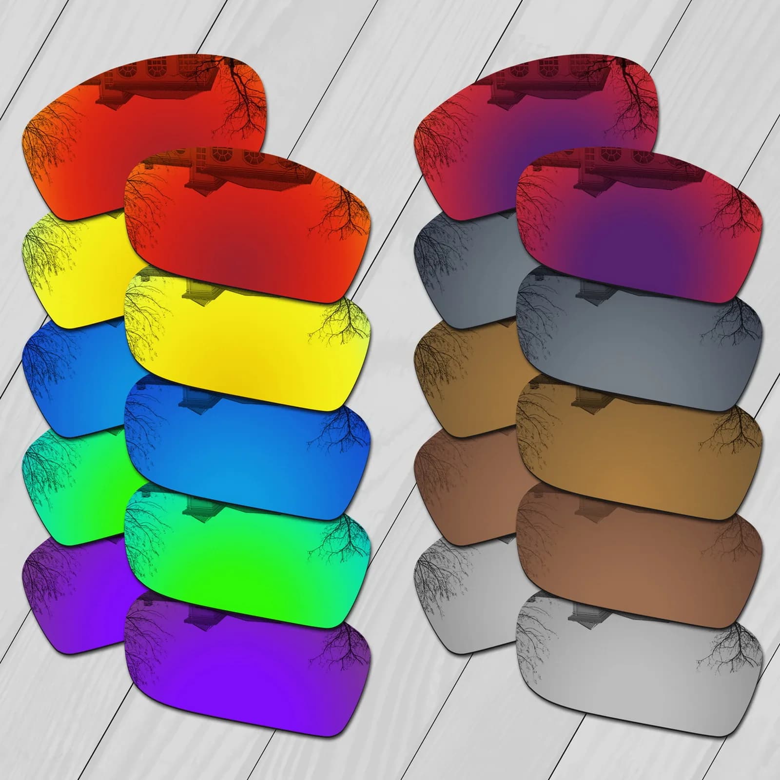 E.O.S Polarized Enhanced Replacement Lenses for Oakley Sliver Stealth OO9408 Sunglasses - Multiple Choice