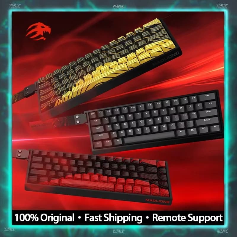 Original FGG MADLIONS MAD60 MAD68 Keyboard Customized E-sport Magnetic Switch for Gaming 0.04RT 8K Polling Rate 0.125ms Latency