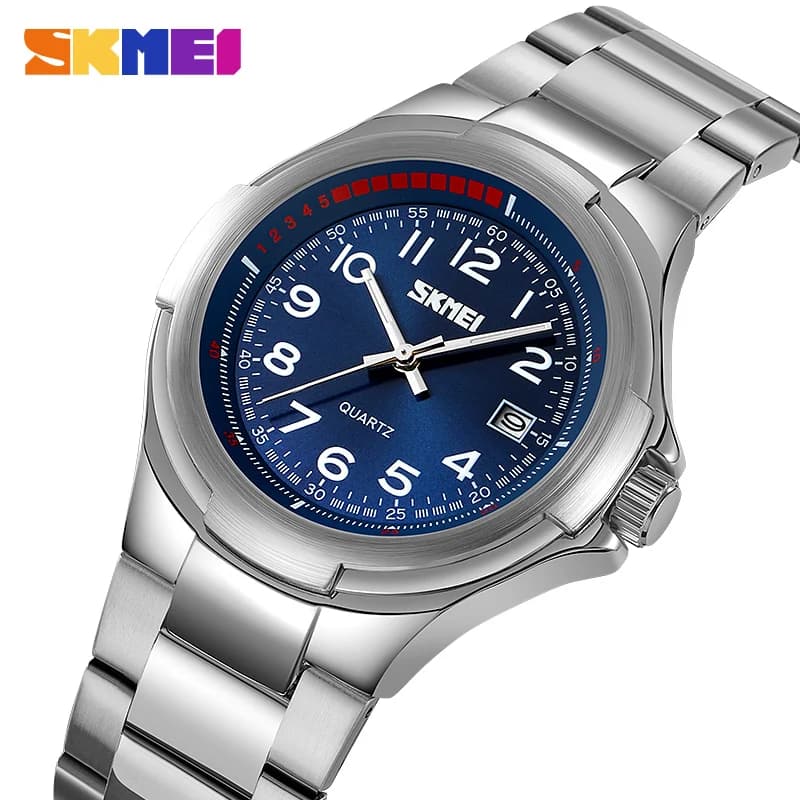 SKMEI Fashion Men's Watches Watches For Mens Luxury Stainless Steel Strap Waterproof Time Date Wristwatches Reloj Para Hombre
