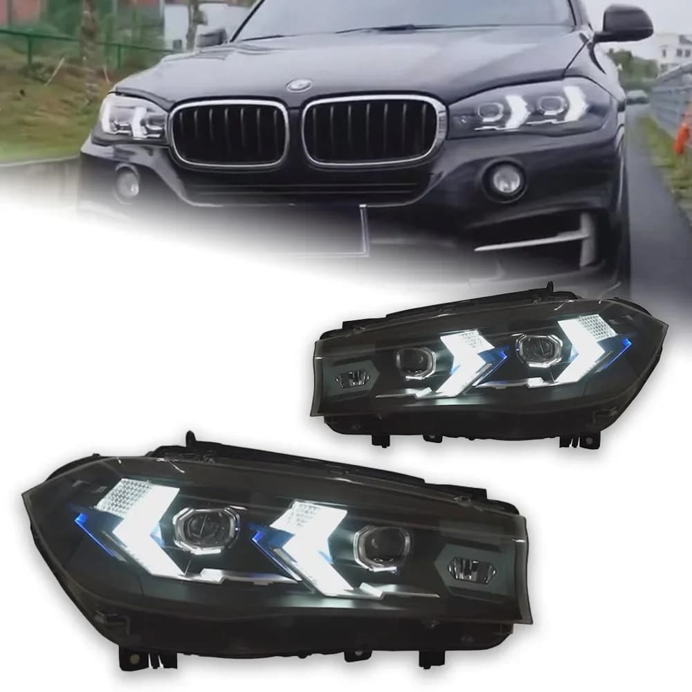 Car Styling Head Lamp for BMW X5 Headlight Projector Lens F15 Signal  X6 F16 LED Headlights Drl Automotive Accessories