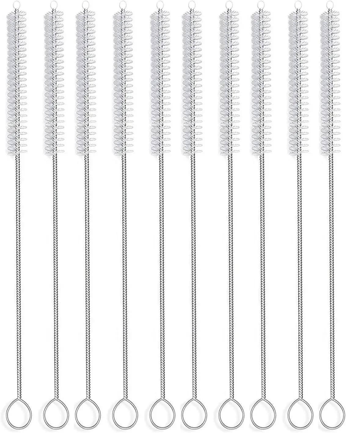 10 PCS Straw Brush, Nylon Pipe Tube Cleaner 9-ihch X 12mm Set of 10