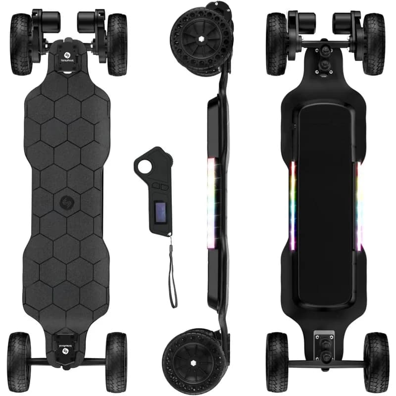 V4/V6/V6pro/V8/V10 Electric Skateboard with Remote, 250W/450W/500W/1200W/3000W Brushless Motor, 9Mph/12Mph/30 Mph /32M