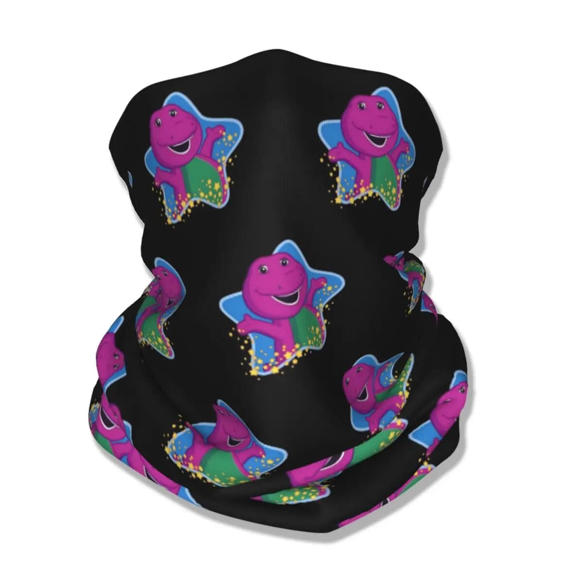 Barney Friends Dinosaur Bandana Neck Cover Cartoon Mask Scarf Multifunctional Headband Cycling for Men Women Adult All Season