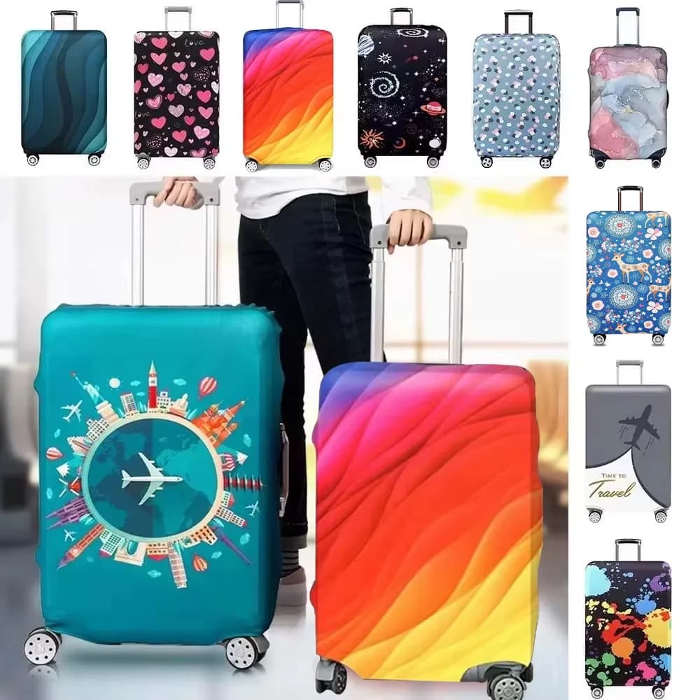 18-32Inch Suitcase Cover Elastic Luggage Cover Full Body Print Anti-Scratch Suitcase Protective Case Trolley Dustproof Cover