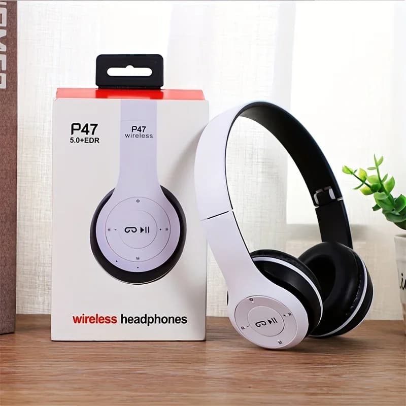 P47 Stereo Headset Bluetooth 5 0 Folding Series Wireless Sports Game Headset for iPhone XiaoMi