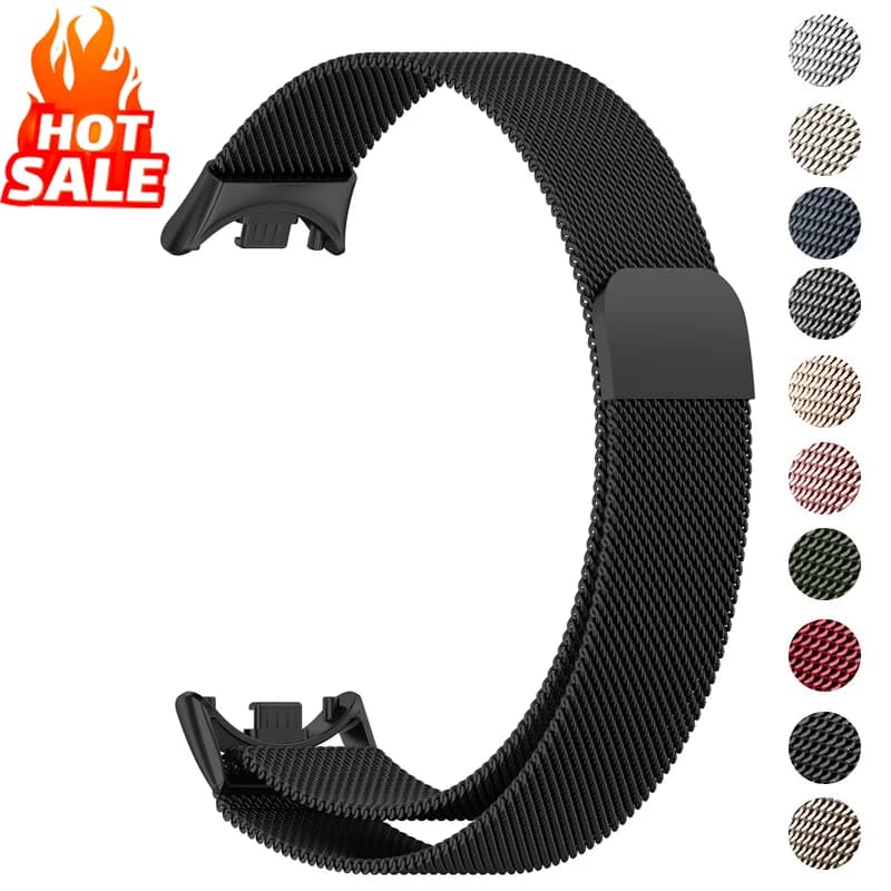 Milanese Loop Strap For xiaomi Mi Band 9 8 Band global version accessories smartwatch bracelet pulseira correa miband 8 9 NFC