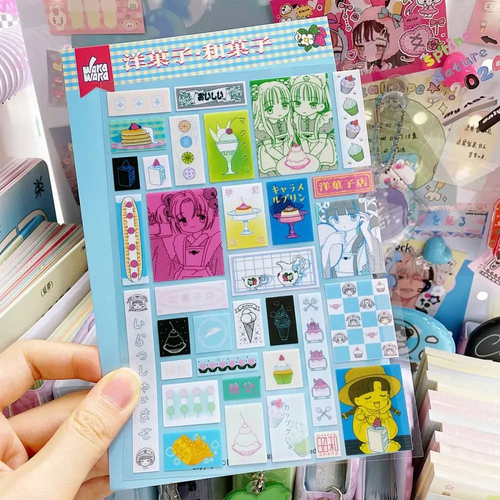 Summer Scrapbooking Stickers Cute Japanese Style Decorative Stickers DIY Phone Luggage Motorcycle Laptop Suitcase Decal