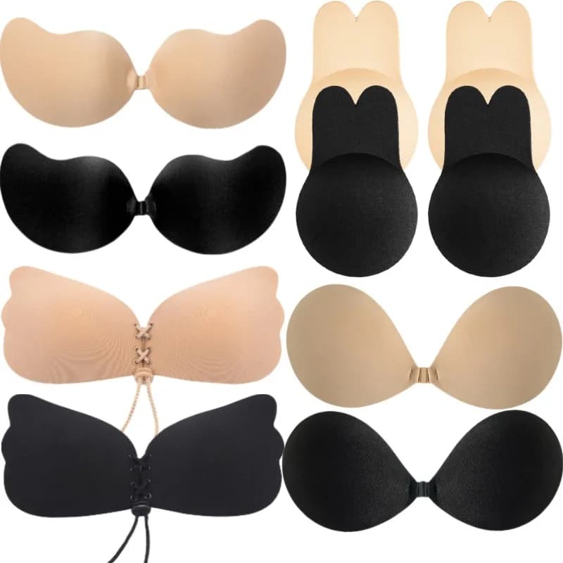 Invisible Nude Bra Push Up Chest Paste Sexy Breast Pasty Invisible Mango Silicone Chest Sticker For Women Wedding DropShip
