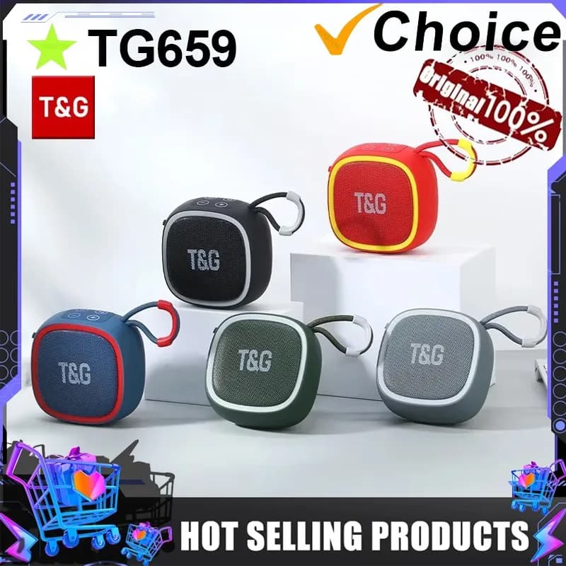 TG659 Mini Wireless Powerful Bluetooth Speaker TWS Bluetooth 5.3 Sound Box HIFI Loudspeaker Support TF Card Radio