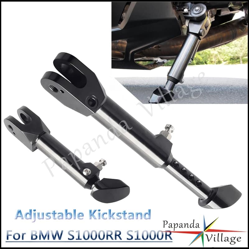 5.5"-7" Lowered Kick Stand Kit For BMW S1000RR S 1000 RR 2010-2021 S1000R 2014-2021 Motorcycle Side Stands Adjustable Kickstand