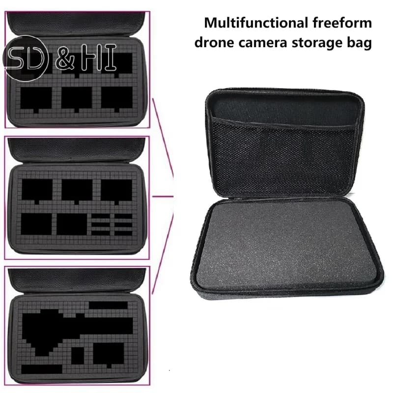 Universal Multifunctional Free-frame Eva Storage Bag DIY Internal Space Suitable For Dji Gopro12/11/action4/insta360
