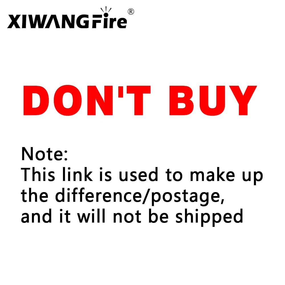 Note: This link is used to make up the difference/postage, and it will not be shipped