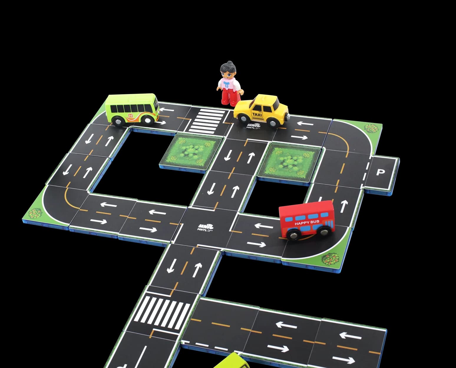 42pcs Magnetic Tiles  Road Toppers Set Kids Building Blocks Toddles Learning Educational Magnetic blocks for children