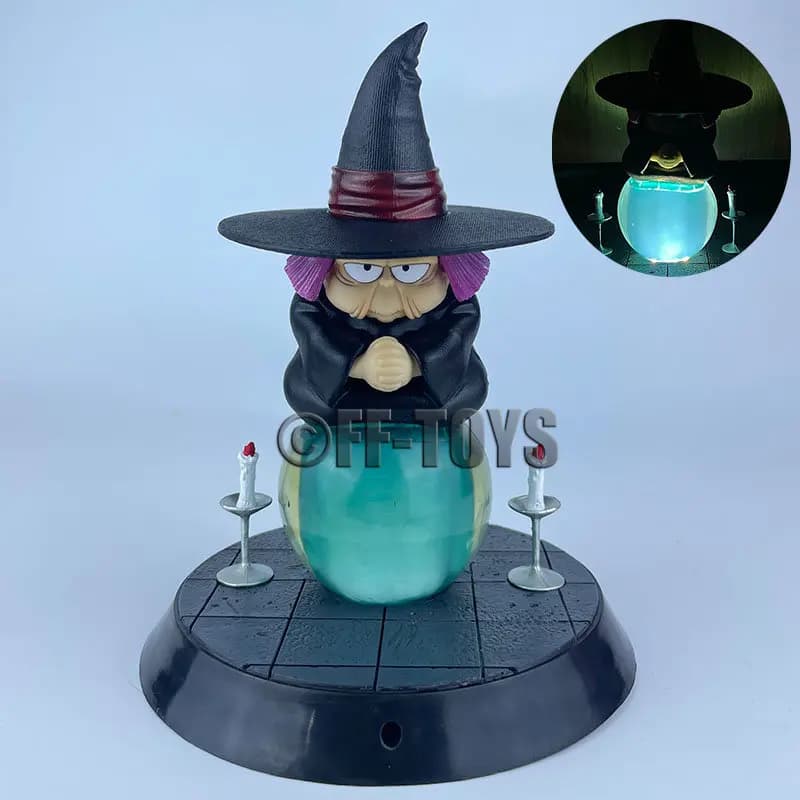 Anime Dragon Ball Uranai Baba Figura 20cm PVC Action Figures King Chapa with USB Night Light Lamp Collection Model Toys Gifts