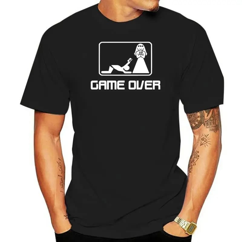 Game Over Groom Stag Do Party Adults Mens T Shirt 12 Colours Size S - 3Xl Top Christmas Gifts Tee Shirt