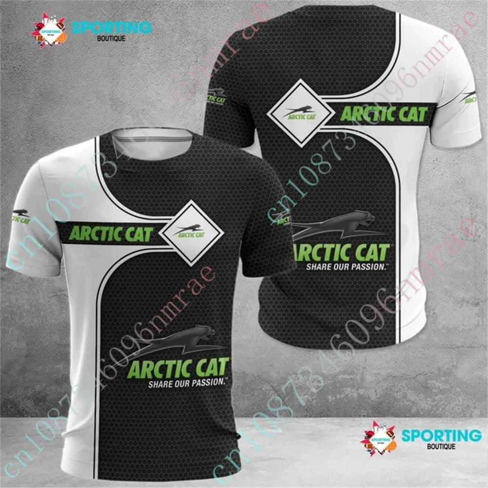 Arctic Cat Oversized T-shirt Anime T Shirt For Men Women Harajuku Short Sleeve Top Casual T-shirts Unisex Clothing Custom Logo