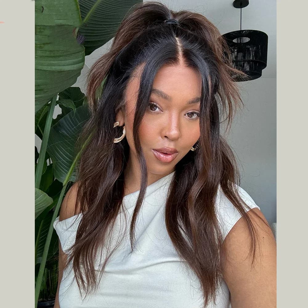 180Density Ombre Brown Glueless 28Inch 5x5 Silk Base Body Wave Jewish Human Hair Wig Baby Hair HD Lace European Hair Preplucked