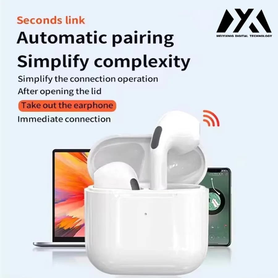 Air Pro4 Wireless Headphones - Over-Ear Headphones for Dual Ear Canal, Long Battery Life, Suitable for Running, Low-End Bass, Sp