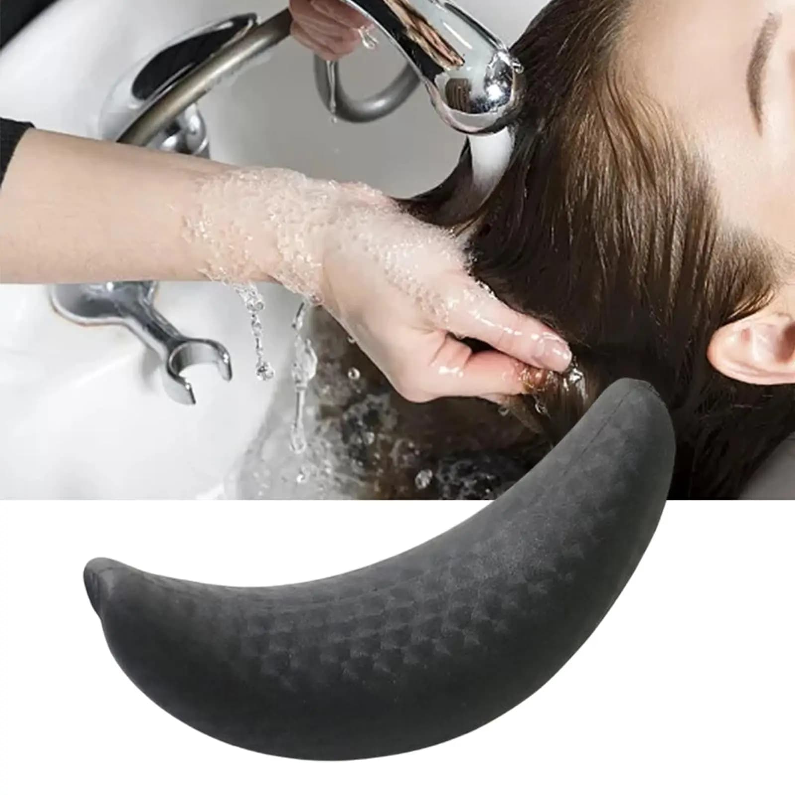 Shampoo Bowl Neck Pad Silicone Gel Salon Neck Rest Cushion for Shampoo Bowl Barber