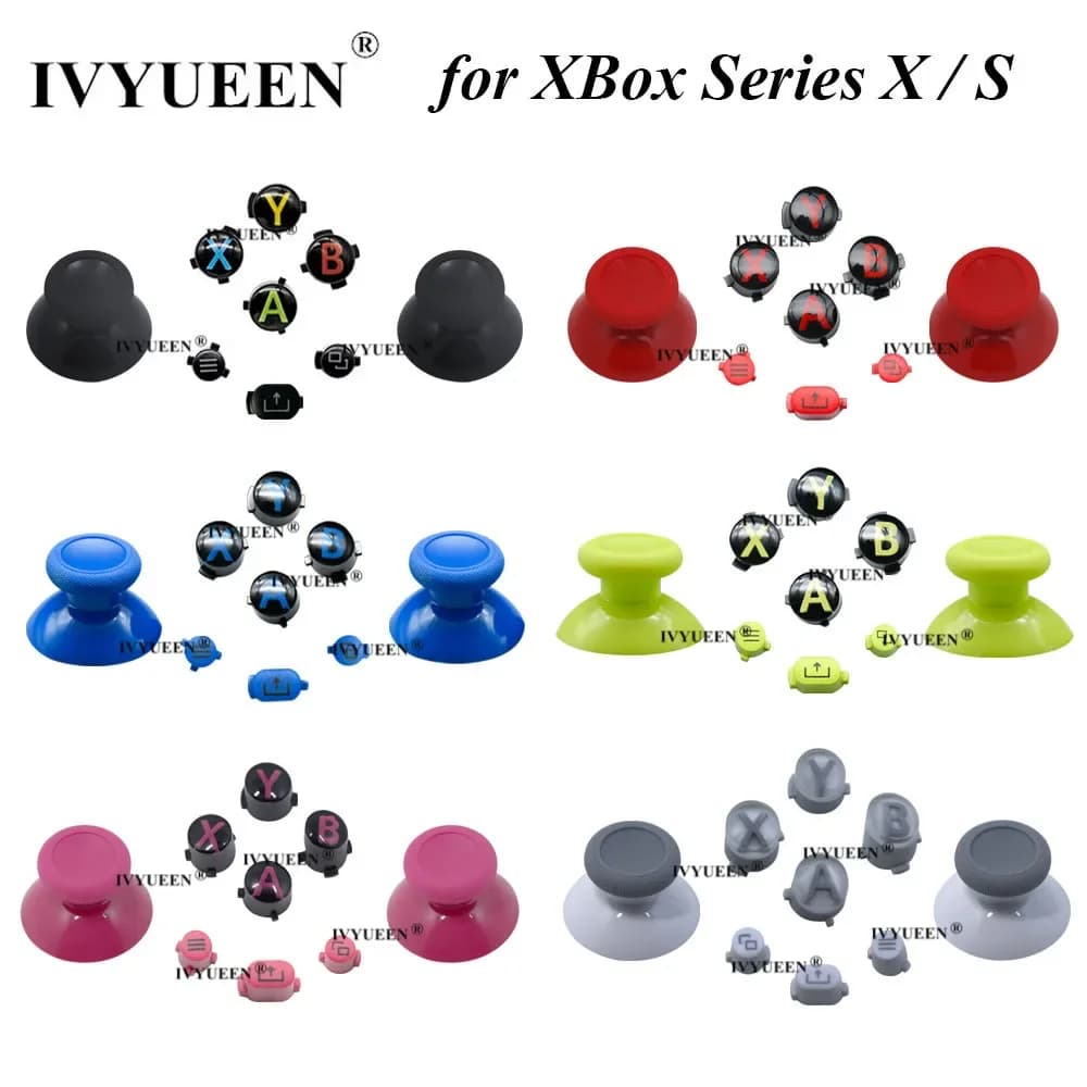 IVYUEEN for XBox Series X S Core Controller Thumbsticks ABXY View Menu Share Buttons Mod Kit Replacement Gamepad Repair Parts