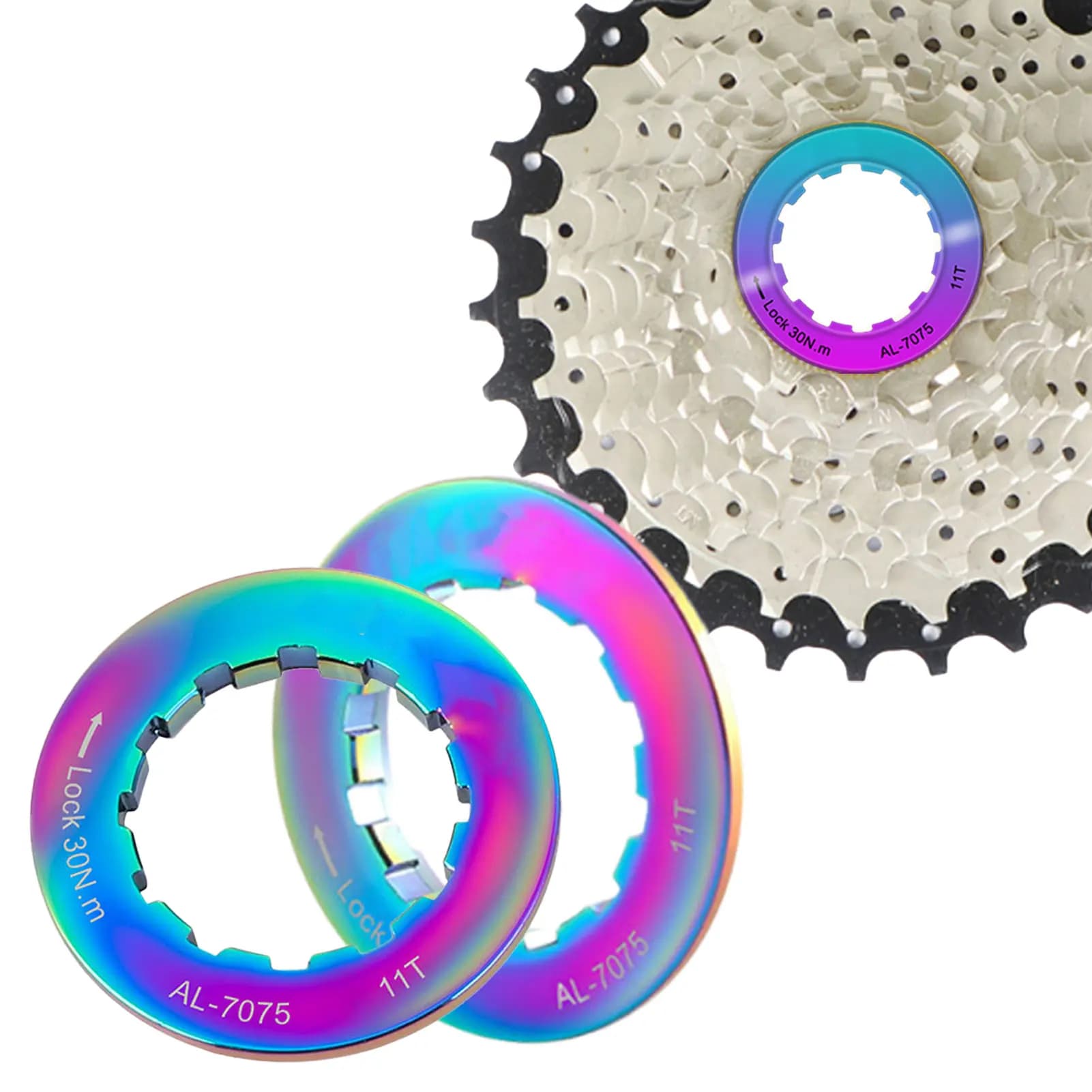 Cassette Lockring 7075 Aluminum Alloy 11T Cassette Lock Ring Cover Bike Freewheel Fixing Bolt Screw For mountain bike Road Bike