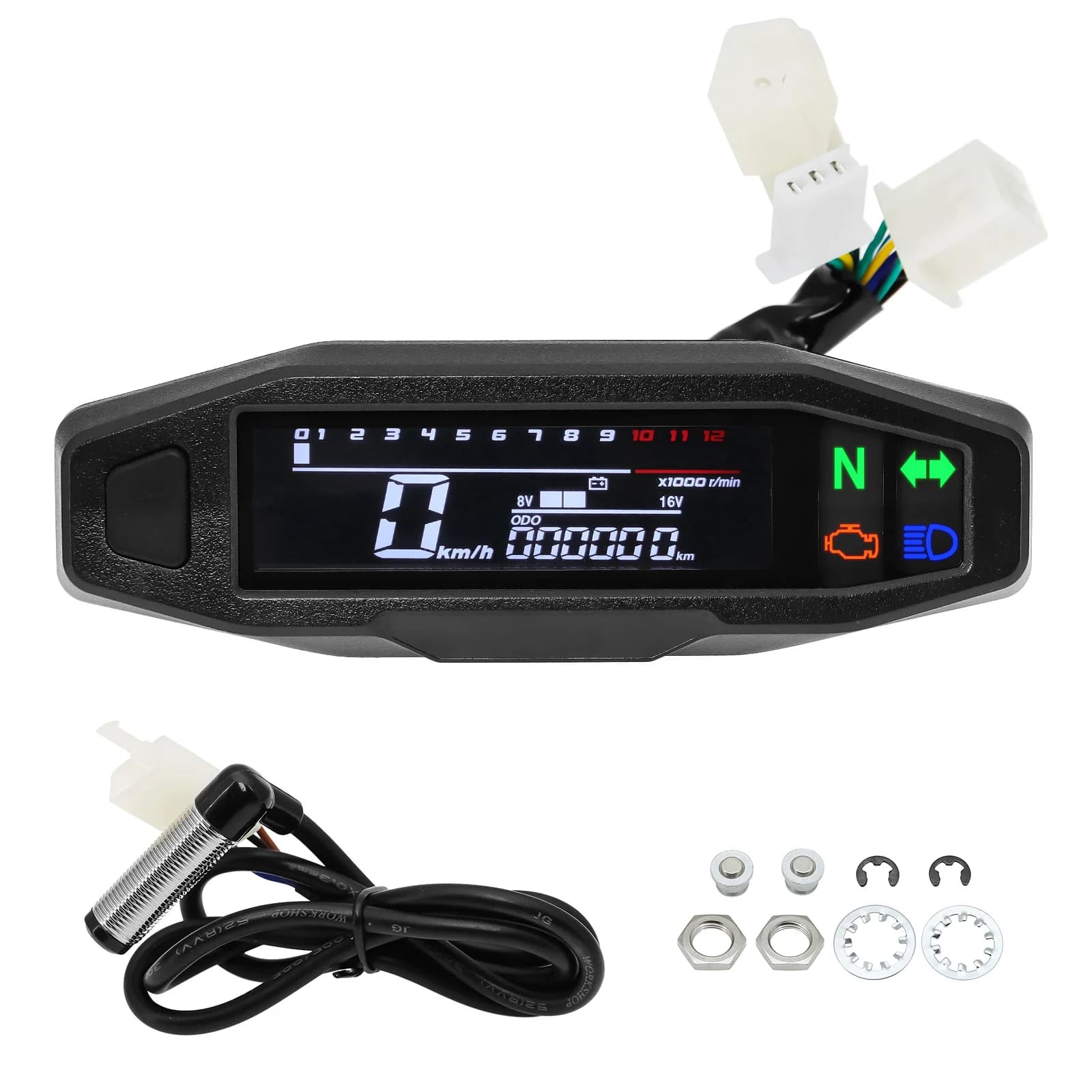Moto Dashboard Digital Motorcycle Speedometer For Russian KR200 Speed Gauge Tacho Meter Motorcycle Accessories 8-16V